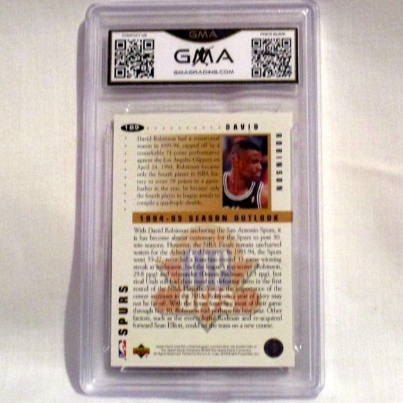 1994-95 Collector's Choice #189 David Robinson - Picture 2 of 2